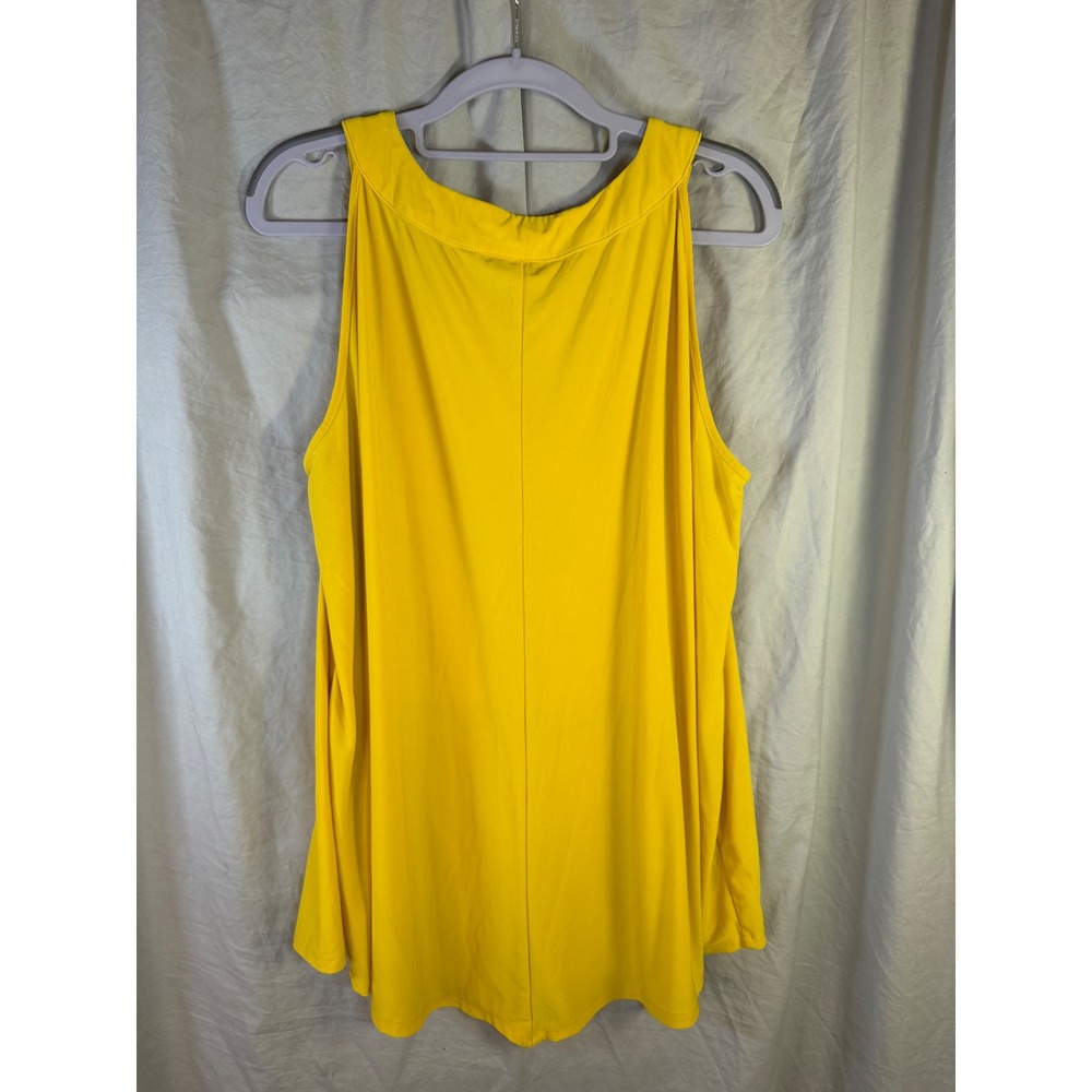 Est. 1946 Womens Mustard Yellow Keyhole Ring Detail Sleeveless Blouse 18/20W - Picture 6 of 6